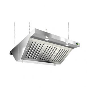 Island exhaust hood HICOLD ZVOOK-0812 (1200x800x400mm, stainless steel)