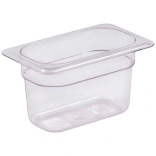 Gastronorm container without lid polycarb. GN 1/9, H-100, 176x108x100mm