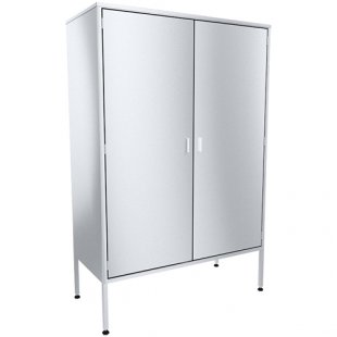 Bread cabinet, hinged doors, stainless steel (5 shelves), welded ШКХ-Р-Н (1200х565х1830 (1850) in)