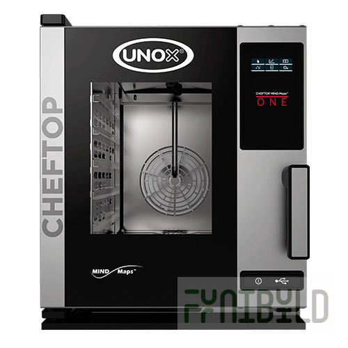 Combi steamer UNOX XECC-0523-E1RM (535x672x649 in, 220/380V, 5.2 kW, 5xGN 2/3)