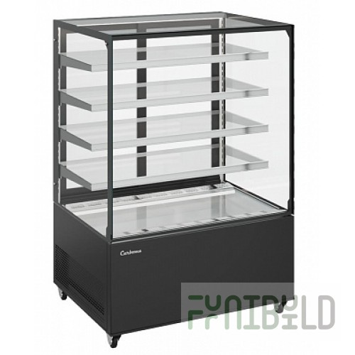 Medium-temperature display case, 900x700x1500 (1550) in, KS71-150 VV 0.9-1 +2...+10C black