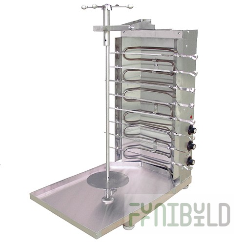 Electric shawarma F3ShME (3 heating elements) (515x800x770mm, 220V, 7.5 kW, weight 12kg)