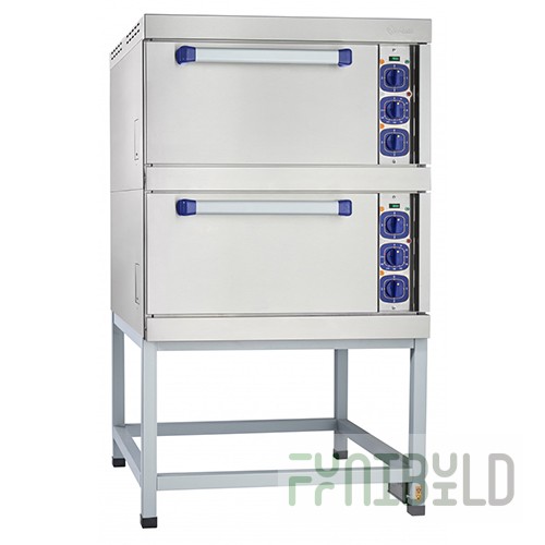 Electric oven cabinet ШЖЭ-2-Э, enamel oven. (840х900х1510 in, stand, stainless steel face)