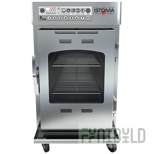 Electric low-temperature cooking oven with smoking function ISTOMA MINI (460x710x830mm, 10GN 1/1, 100l, 2.0 kW, 220V)