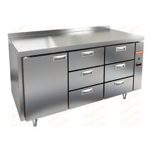 Table with refrigerated cabinet Hicold GN133/TN P (150x700x850mm, 0.51 kW, 220V, -2...+10 °C)