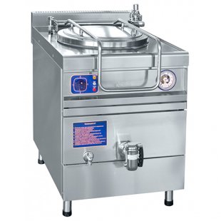 Electric cooking kettle, drain cock, steam jacket, solid-drawn KPEM-60/9 T