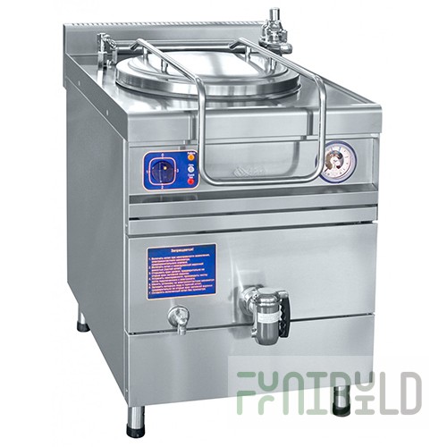 Electric cooking kettle, drain cock, steam jacket, solid-drawn KPEM-60/9 T