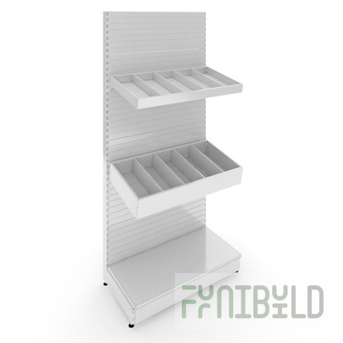 Pastry rack 1000x600x1900mm, shelves: base 500mm + 2 pastry shelves, solid back wall, plinth