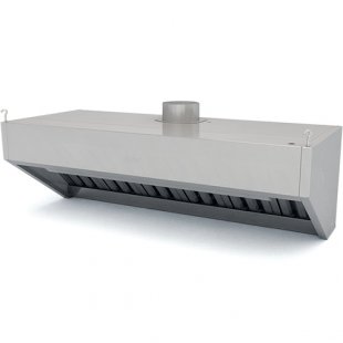 Ventilation hood ZVN-2/700/1600 (1620x800x505), stainless steel, exhaust, collapsible