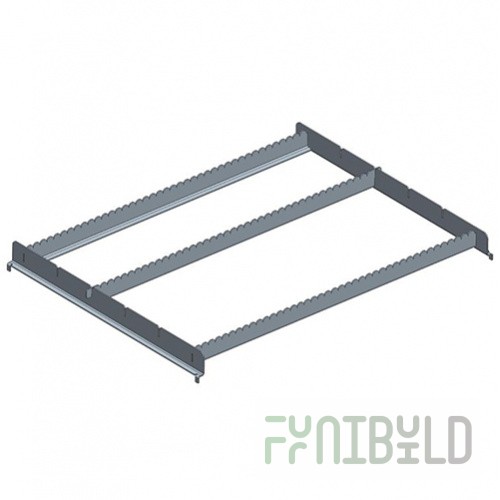 VEGA barbecue grill with adjustable stop for skewers of different lengths