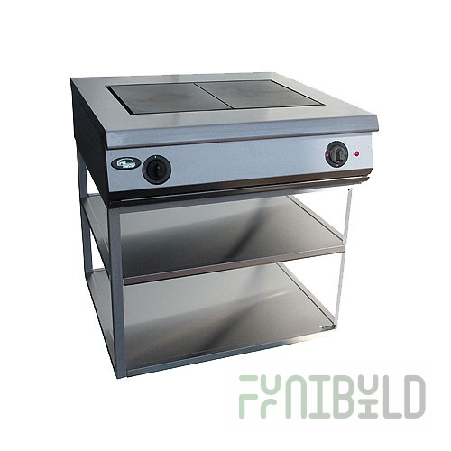 Electric stove 2-burner without oven F2ZhTLPE/24010 (800x800x900 in, 6 kW, 380 V)