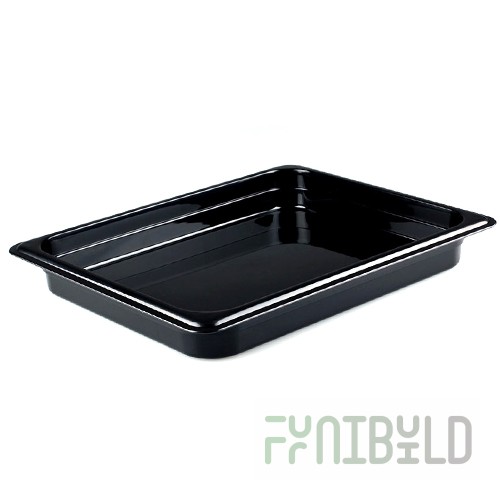 Gastronorm container without lid p/p GN 1/2, H-40, 325x265x40, (plastic, black) art. 422109113, in pack. 24 pcs.
