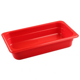 Gastronorm container without lid p/p GN 1/3, H-65, 325x176x65mm, (plastic, red) 422101004, in pack. 7 pcs.