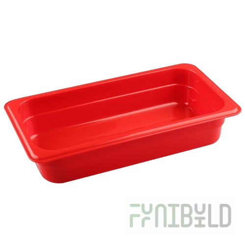 Gastronorm container without lid p/p GN 1/3, H-65, 325x176x65mm, (plastic, red) 422101004, in pack. 7 pcs.