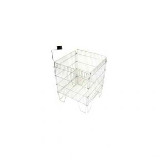 Basket for sales WS066Z (610x610x850mm, zinc, price tag holder)