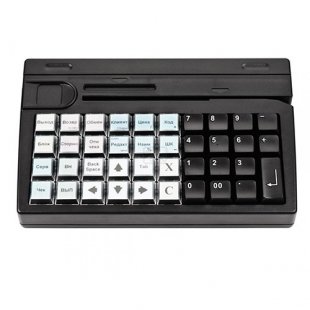 Posiflex KB-4000U-B Programmable Keyboard Black with Magnetic Card Reader 1-3 Tracks, USB