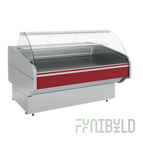 Low temperature display cabinet 1330x1215x1250 G120 SL 1.25-1 red (Static VHSn-1.25 ATRIUM) up to -18 WITHOUT SIDEWALLS