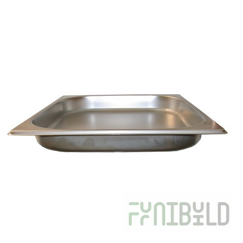 Gastronorm container without lid stainless steel GN-2/1 depth 65, 17 l. (650x530x65 in.), in pack 3/6 pcs.