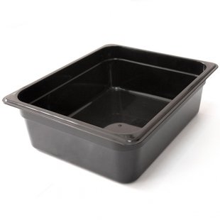 Gastronorm container without lid p/p GN 1/2, H-100, 325x265x100mm, (plastic, black) 422100613 in pack. 12 pcs.