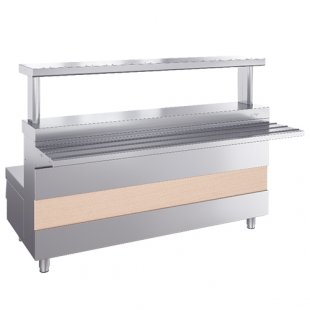 Bain-marie for 1-courses, 3-conf. M1-3.1500-02-O (1500x700 (1015*) x880 ± 20 in, 6.02 kW, 220 V *with voltage)