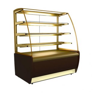 Medium-temperature display case. 1300x700x1280mm, K70 VV 1.3-1 (VHSv - 1.3d Carboma Lux), +0...+7C, 3 shelves