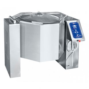 Tilting food boiler KPEM-160 O without mixer (160 l, 120°C, steam jacket, programmable control)
