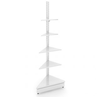 Rack UN 600x2250mm, shelves: base 500mm+2x400mm+2x300mm, solid back wall, plinth