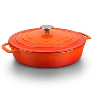 Saucepan (enamelled cast iron), 250 ml, 12 cm, orange portion oval. PL art. 81200102