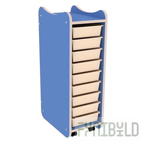 Cabinet with drawers for crafts 265x420x800, art.IM-11 (blue)
