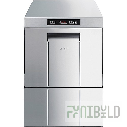 Front-loading dishwasher SMEG ECOLINE UD505D (600x580x820mm, electronic control, built-in HTR system, 3.2/5.7 kW, 220V/380V)