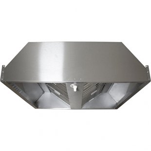 Island exhaust hood with grease-catching labyrinth filter ЗВ-О16/16 1600х1600х400mm