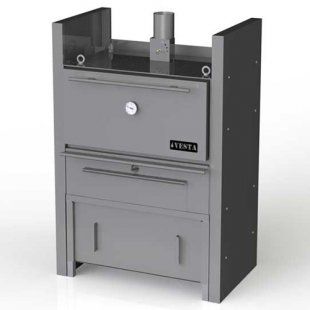 Stove-barbecue VESTA 45 (932x693x794mm, 90kg/h, black metal body)