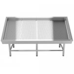 Cooling display case for fish for remote cooling Gastrolux BOR-1010/BA/S (1000x1000x1100 in, stainless steel)