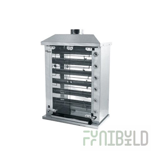 Gas spit grill F6U2G (950x570x1290 in, 220V, 21kW, weight 122kg)
