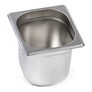 Gastronorm container without lid stainless steel GN-1/6 depth 150, (176x162x150 in)