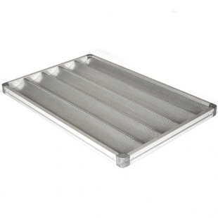 Baking tray aluminum perforated 600x400 PIRON 5 waves LEC30004
