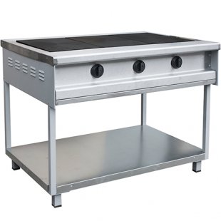 Electric stove 3-burner without oven PEP-0.51M (1095x830x865(885) in, 12 kW, 380 V)