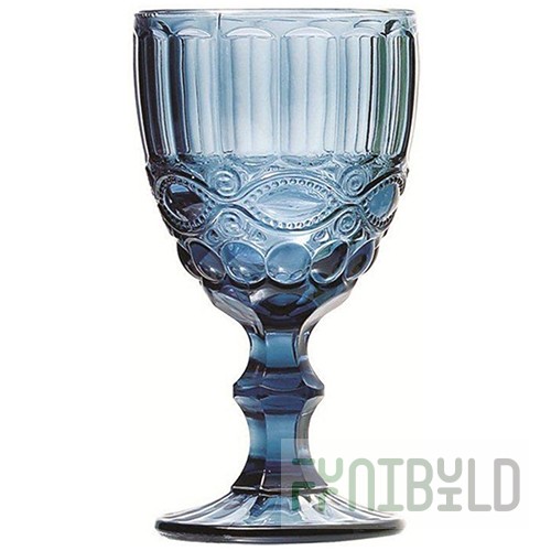 Wine glass 250ml, art.SR01715SC-2INBLUE, 6 pcs. in pack.