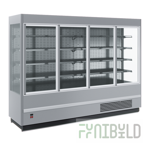 Universal display case FC 20-08 VV 1.9-1 gray/black (swing doors) -5…+5 1955x875x1930 in