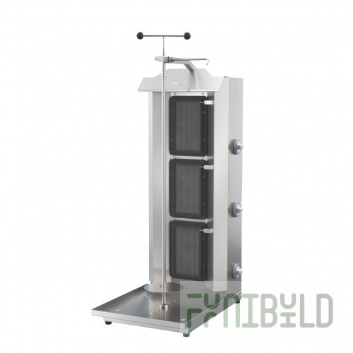 Installation Shawarma-3-Gaz-05-N with manual drive (475x690x1270 in, 3 burners)