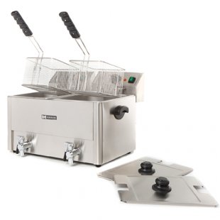 Deep fryer HURAKAN HKN-FT88N (605x465x380 in, 2 boilers with a capacity of 8 l with lids, 2 baskets)