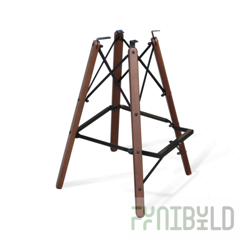 Bar stool frame SHT-S80 (dark walnut/black), 480x500x735 in