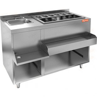 Hicold bar station NBMKS-12/7BPK without drawers (1200x700(900)x850 in, stainless steel AISI430)