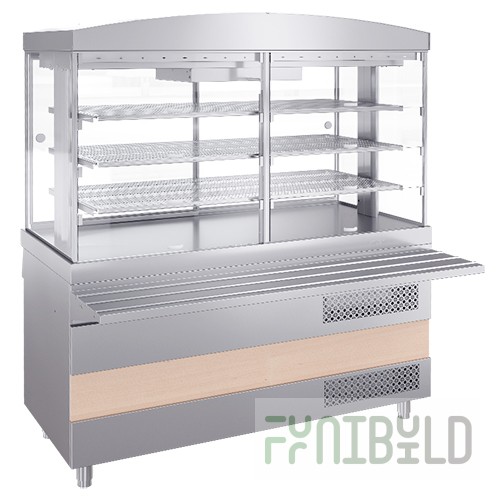 Refrigerated display case HV-1500-02 (1500x700(1015*)x1805±20mm, 0.9 kW, 220 V)