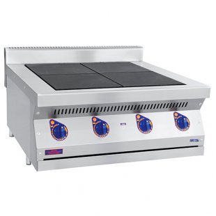 Electric stove 4-burner tabletop without oven EPK-47N (all stainless steel) series 700, (800x760x(370)485mm, 11.2 kW, 220/380V)