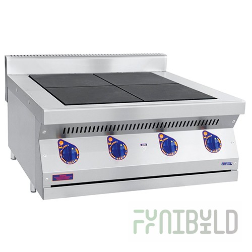 Electric stove 4-burner tabletop without oven EPK-47N (all stainless steel) series 700, (800x760x(370)485mm, 11.2 kW, 220/380V)