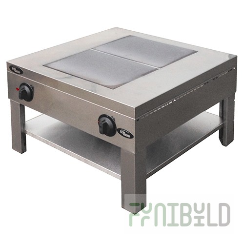 Electric stove with 2 burners without oven F1pe/24043 (750x750x500mm, stove-cabinet, 2 conf. 3 kW)