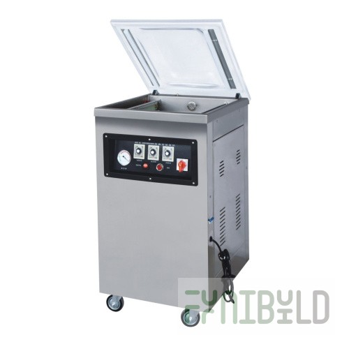 Floor vacuum packer DZQ-400/2E (480x535x1010 in, 220/380 V, 0.9 kW, stainless steel + gas)