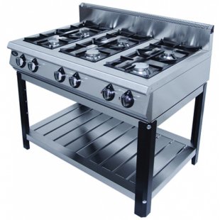 Gas stove 6-burner without oven (on stand) F6PG/800/50005 (1180x800x1050, 44 kW)