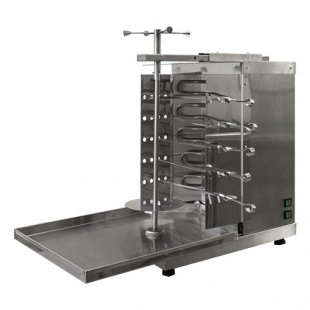 Electric shawarma-kebab maker ShSHE-2 (515x770x670(690), with manual drive, 5 skewers, 4 kW, 220V)